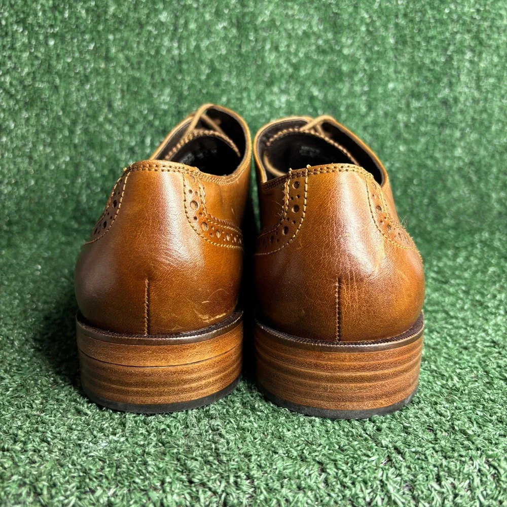 NEW Cole‎ Haan  Grand Wingtip Leather Brogue Classic Oxford British Tan Mens 11